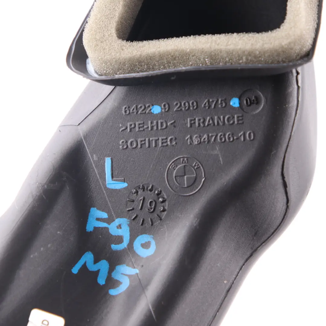 Conducto de aire Canal Footwell Izquierda para BMW G30 G31 con número de pieza 9299475 BMW G30 G31 Conducto de aire Canal Footwell Izquierda - SKU 9299475 - Número de pieza 9299475