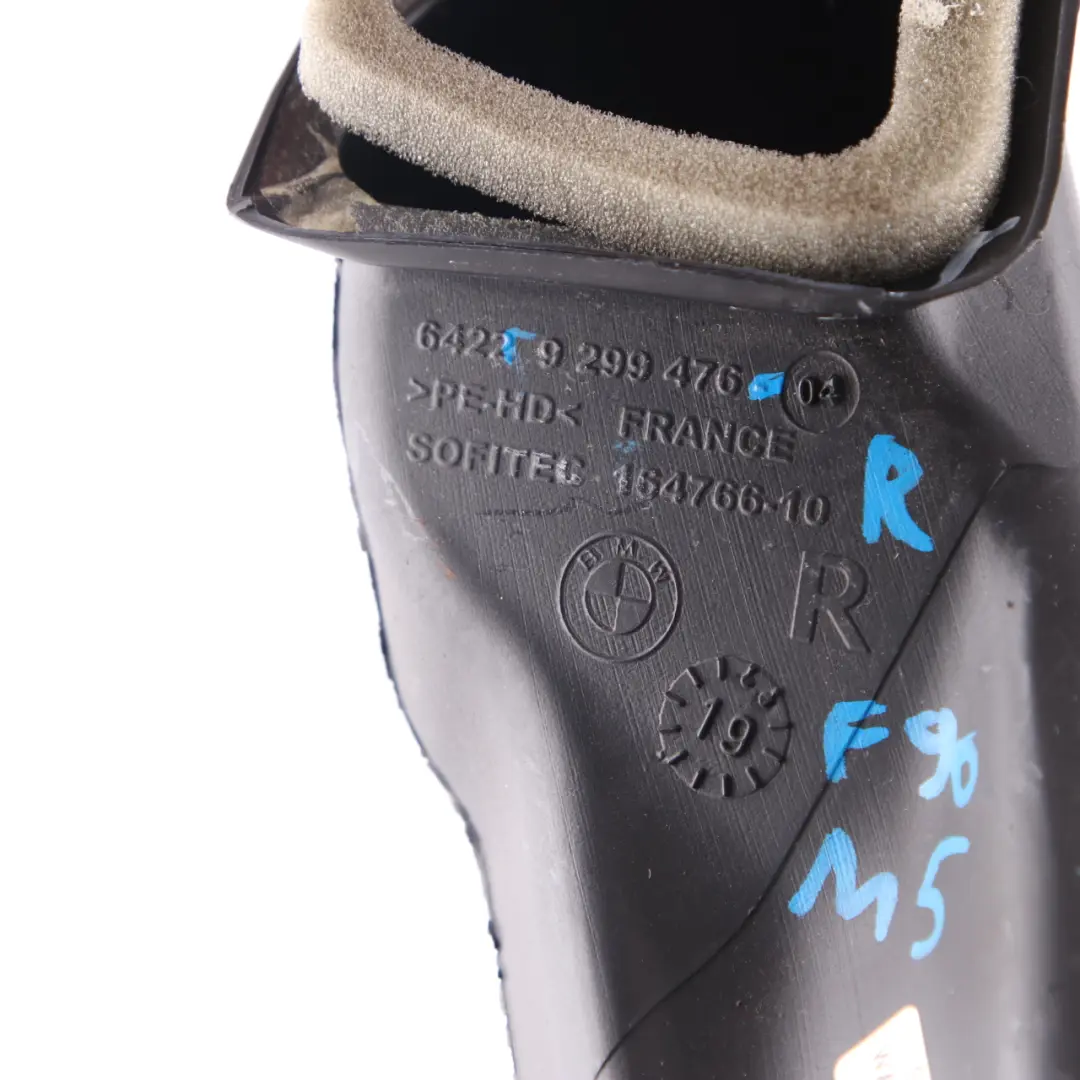 Duct Channel Footwell Right O/S to BMW G30 G31 Air with Part number 9299476 BMW G30 G31 Air Duct Channel Footwell Right O/S - SKU 9299476 - Part number 9299476