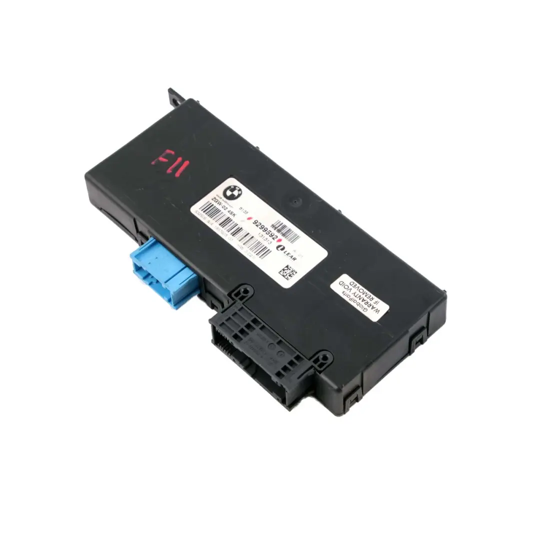 Central Gateway Module ECU Control Unit Lear ZGW-02 4SK to BMW F10 F11 with Part number 9299592 BMW F10 F11 Central Gateway Module ECU Control Unit Lear ZGW-02 4SK - SKU 9299592 - Part number 9299592