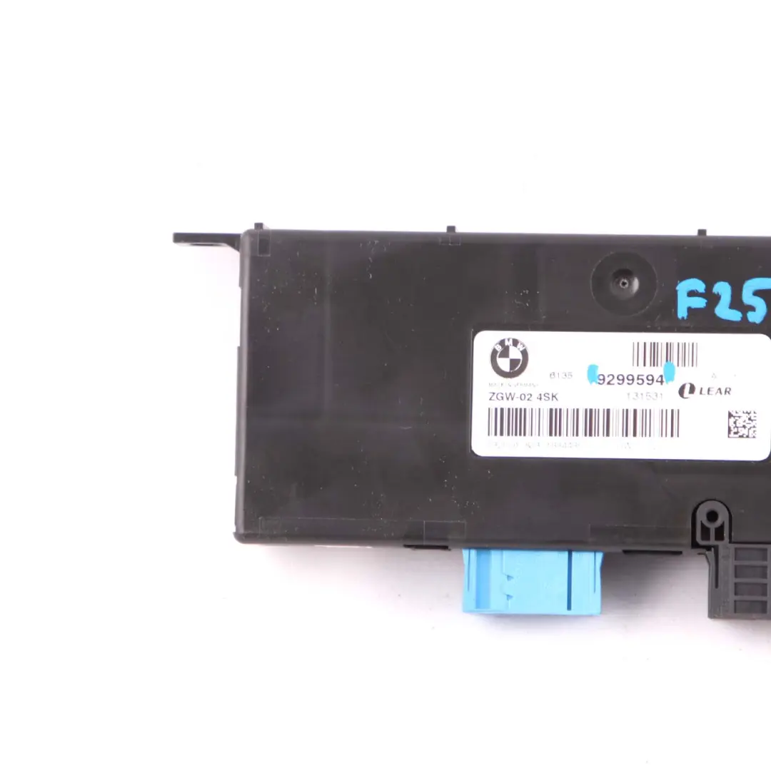 Central Gateway BMW X3 F25 X4 F26 Module Control Unit Lear ZGW-02 4SK to with Part number 9299594 Central Gateway BMW X3 F25 X4 F26 Module Control Unit Lear ZGW-02 4SK - SKU 9299594 - Part number 9299594
