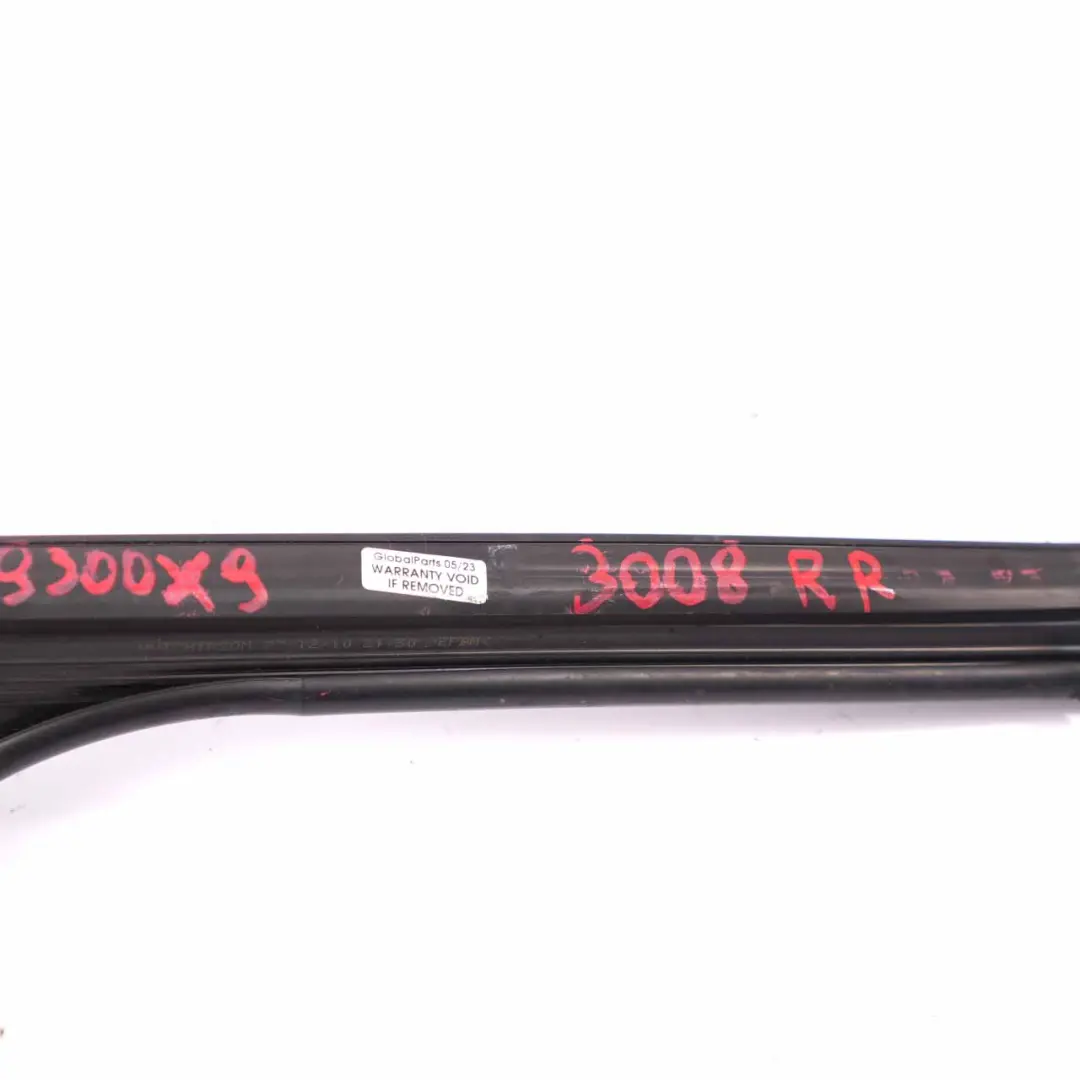 Peugeot 3008 Window Seal Rear Door Right O/S Guide Frame Gasket Sealing - SKU 9300X9 - Part number 9300X9