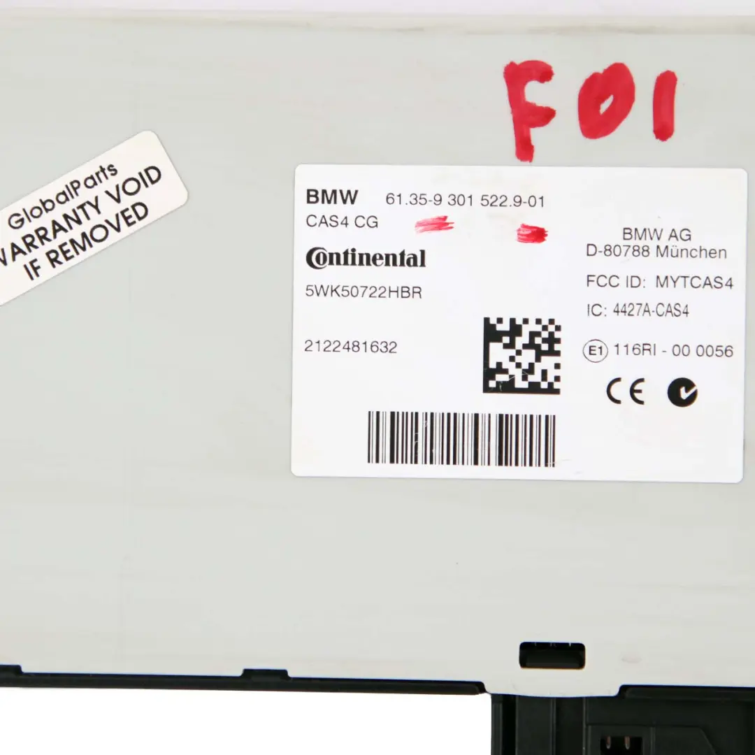 BMW F01 F02 F07 F10 F11 CAS4 Steuergerät Schlüssel Lese Modul - SKU 9301522 - Teilenummer 9301522