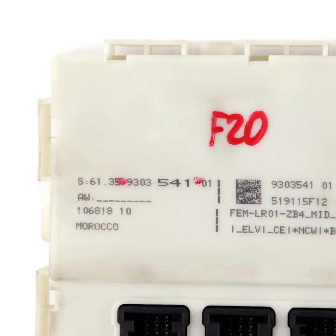 Module Control Unit FEM to BMW 1 2 3 4 Series F20 F21 F22 F30 F31 F32 F36 with Part number 9303541 BMW 1 2 3 4 Series F20 F21 F22 F30 F31 F32 F36 Module Control Unit FEM - SKU 9303541 - Part number 9303541