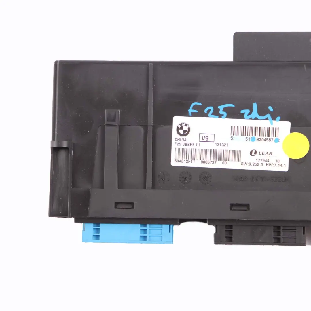 Body Control Module BMW X3 F25 ECU Junction Box JBBFE III 3 Lear to  with Part number 9304587  Body Control Module BMW X3 F25 ECU Junction Box JBBFE III 3 Lear - SKU 9304587 - Part number 9304587