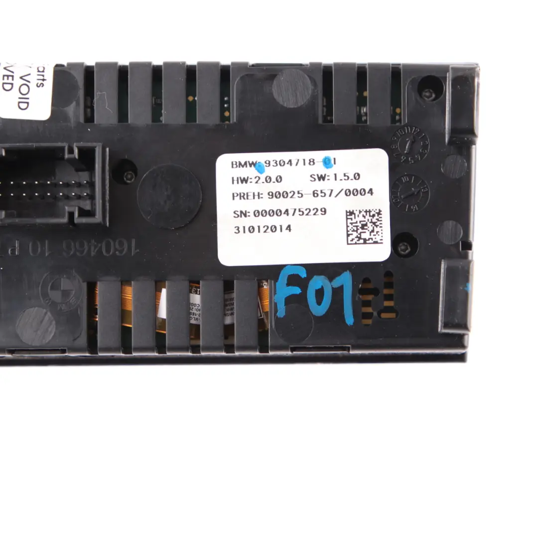 BMW F01 Rear Air Conditioning A/C Heater Climate Control Panel Switch - SKU 9304718 - Part number 9304718