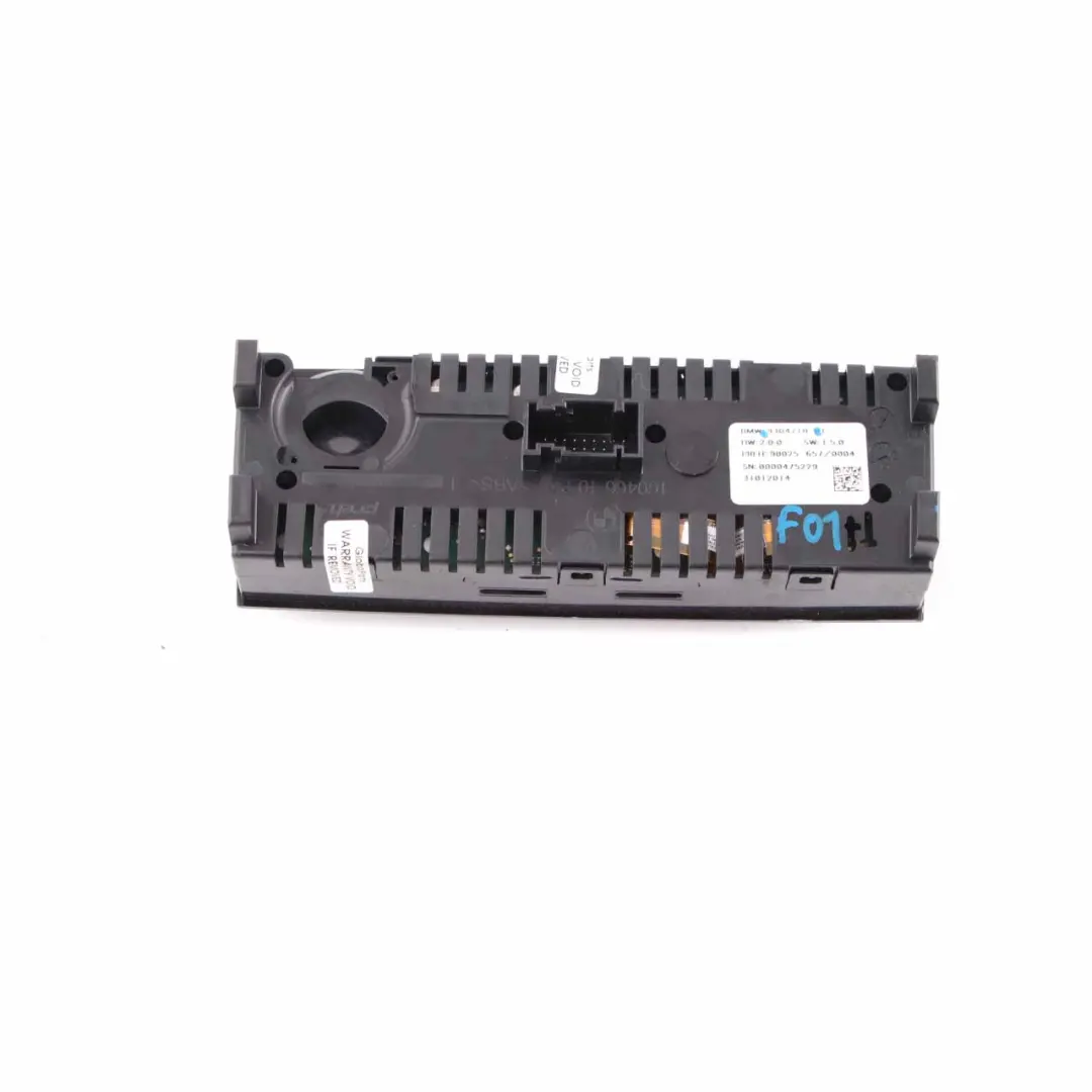 Control Panel BMW F01 Rear Air Conditioning A/C Unit Module to with Part number 9304718 Control Panel BMW F01 Rear Air Conditioning A/C Unit Module - SKU 9304718 - Part number 9304718