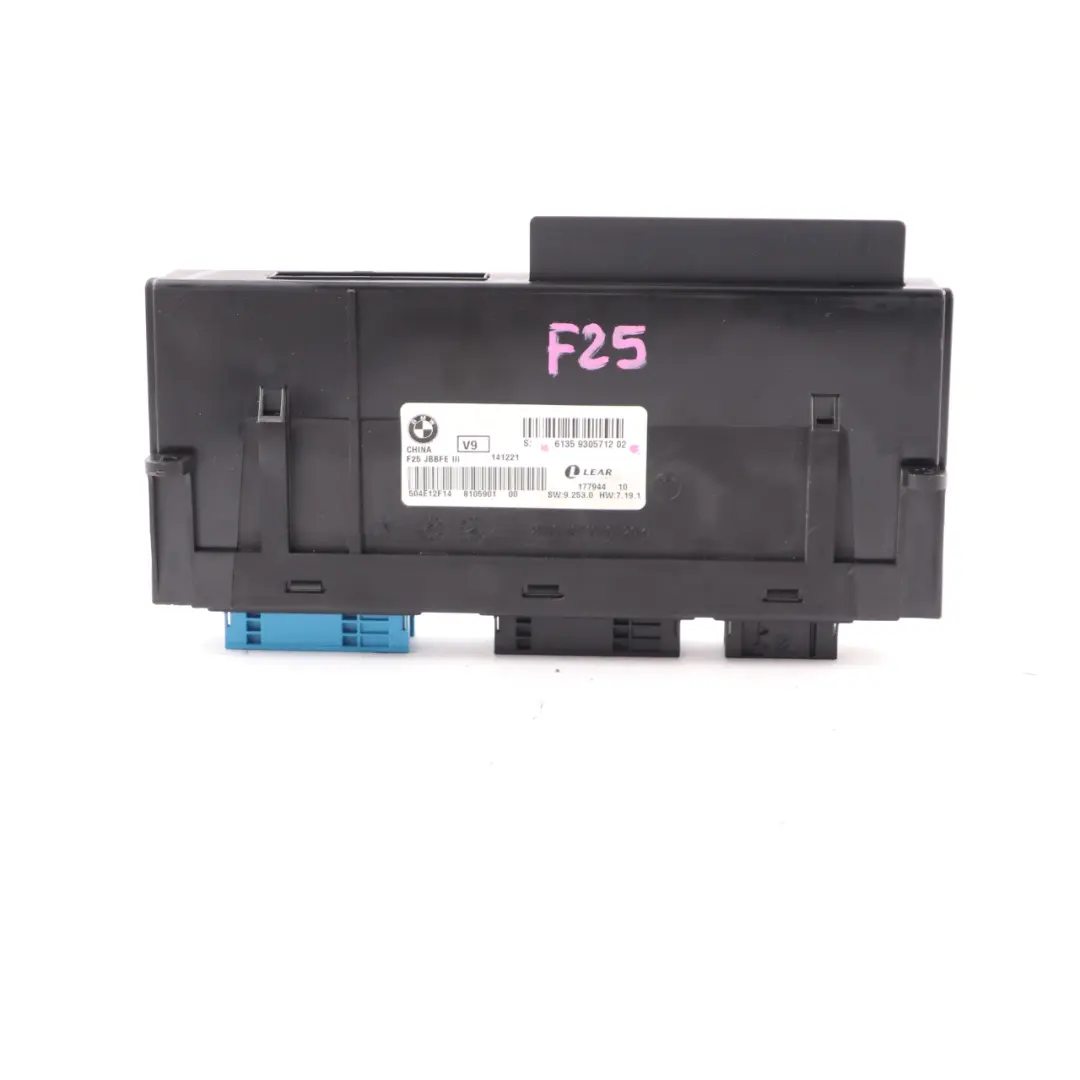 BMW X3 F25 Body Control Module ECU Junction Box JBBFE III 3 V9 Lear - SKU 9305712 - Part number 9305712