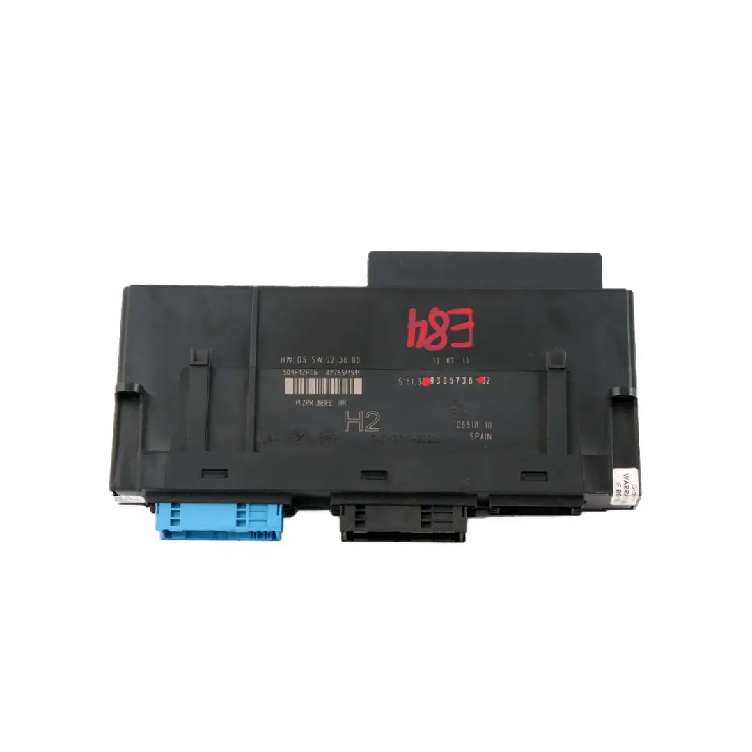 ECU Módulo Control Cuerpo Caja Conexiones H2 PL2RR JBBFE IIIR para BMW X1 E84 con número de pieza 9305736 BMW X1 E84 ECU Módulo Control Cuerpo Caja Conexiones H2 PL2RR JBBFE IIIR - SKU 9305736 - Número de pieza 9305736