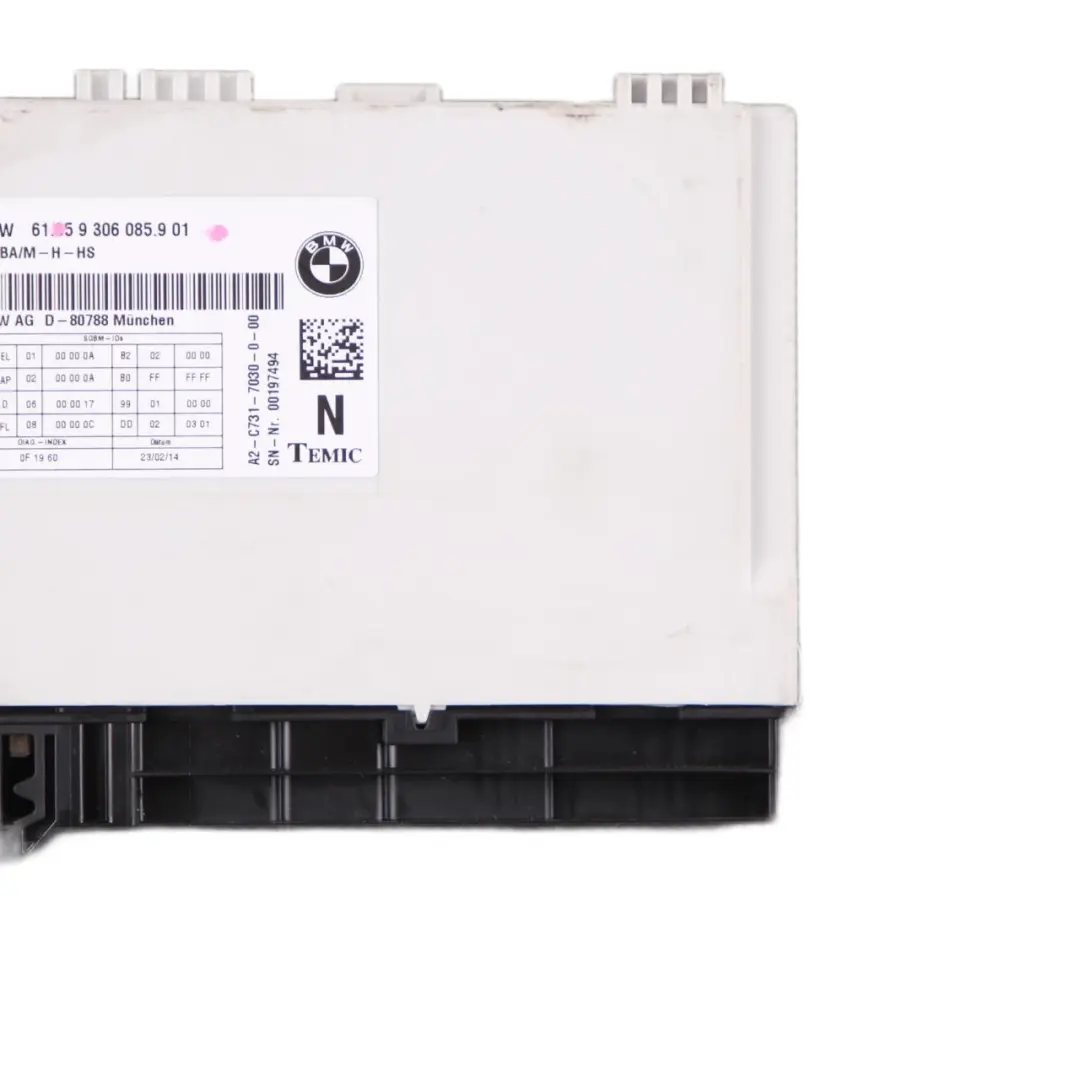 Seat Module BMW F30 F31 Control Unit Memory Front Left Right N/O/S - SKU 9306085 - Part number 9306085