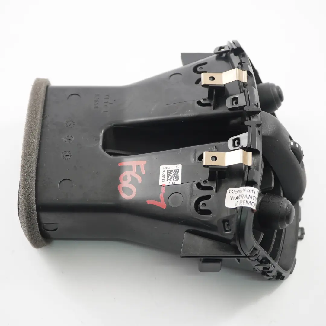 Évent d'air Mini F54 F60 Buse grille d'air frais console arrière pour à propos du numéro de pièce 9306133 Évent d'air Mini F54 F60 Buse grille d'air frais console arrière - SKU 9306133-1 - Numéro de pièce 9306133