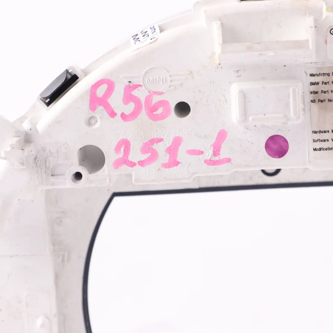 Garniture couvercle écran instrumentation vitesse pour Mini R55 R56 R60 R61 à propos du numéro de pièce 9306251 Mini R55 R56 R60 R61 Garniture couvercle écran instrumentation vitesse - SKU 9306251-1 - Numéro de pièce 9306251