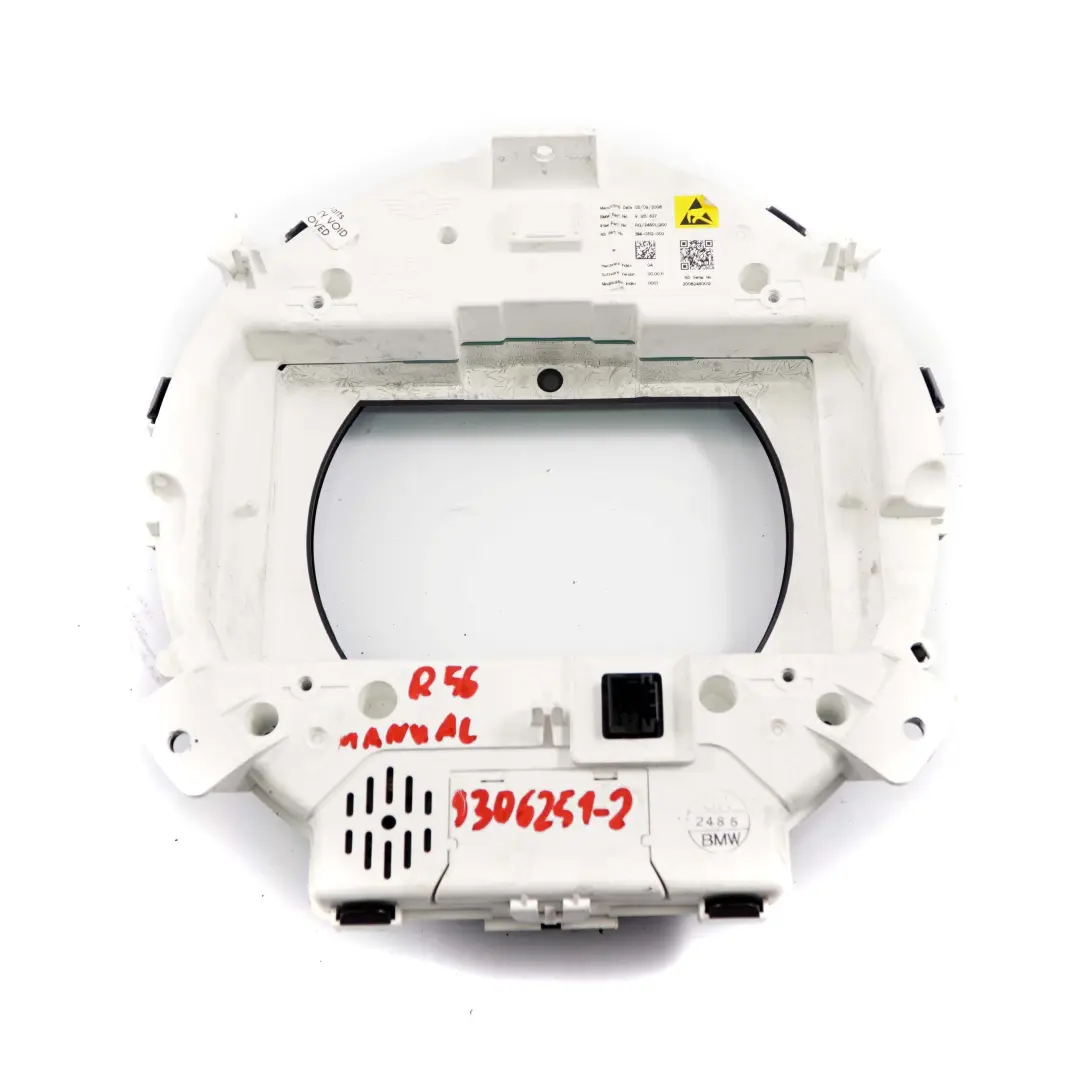 Mini R55 R56 R60 R61 Instrument Cluster Speedo Navigation Display Cover 9125837 - SKU 9306251-2 - Part number 9306251