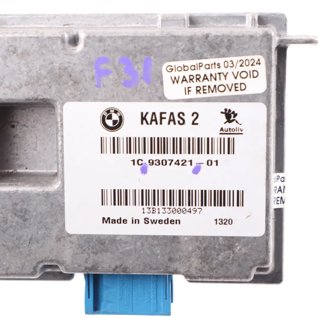  Camera Control Unit BMW F20 F21 F30 F31 KaFAS 2 Camera Module ECU - SKU 9307421 - Part number 9307421