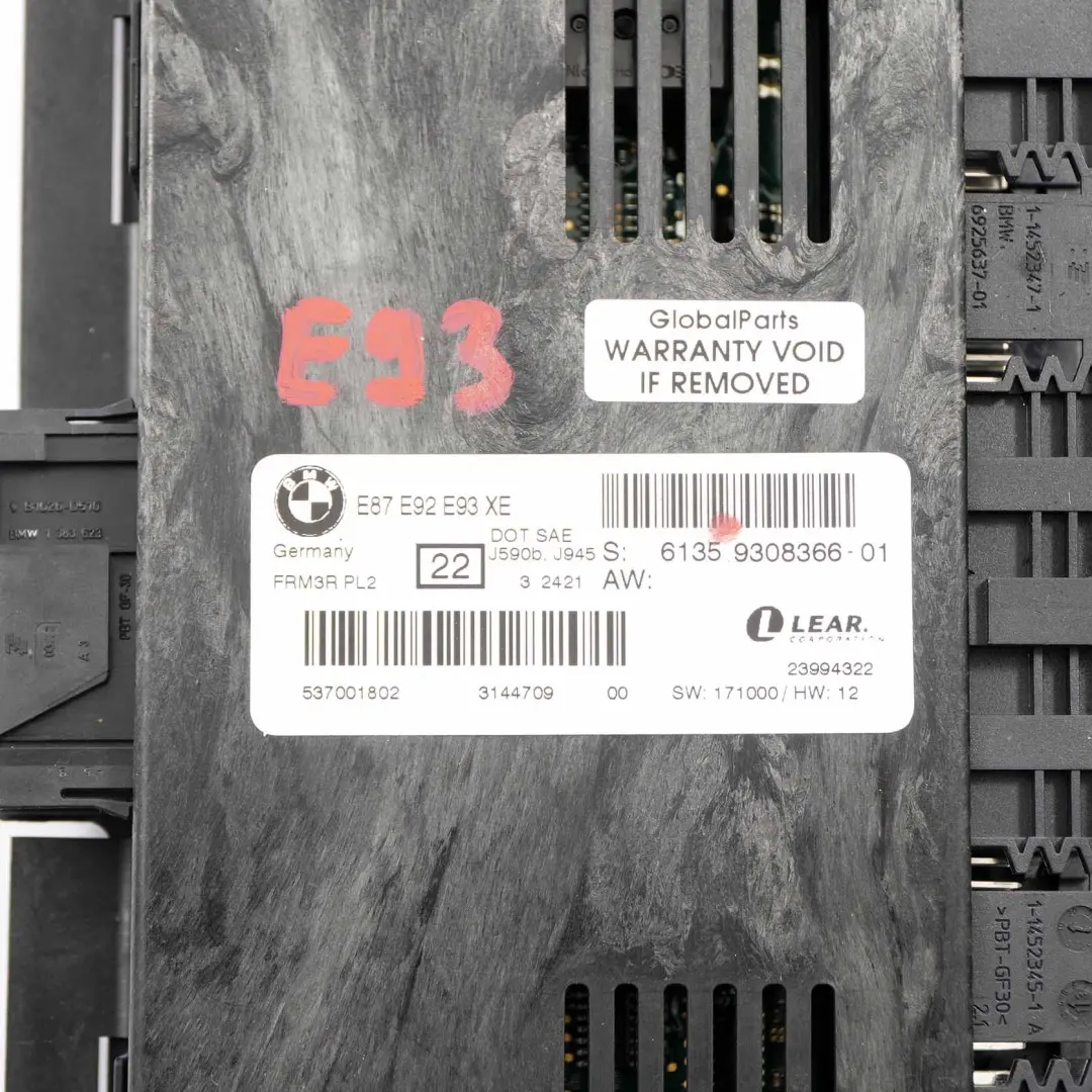 Modulo luci vano piedi PL2 FRM3R Lear per BMW E93 LCI Cabrio con numero di parte 9308366 BMW E93 LCI Cabrio Modulo luci vano piedi PL2 FRM3R Lear - SKU 9308366 - Numero di parte 9308366