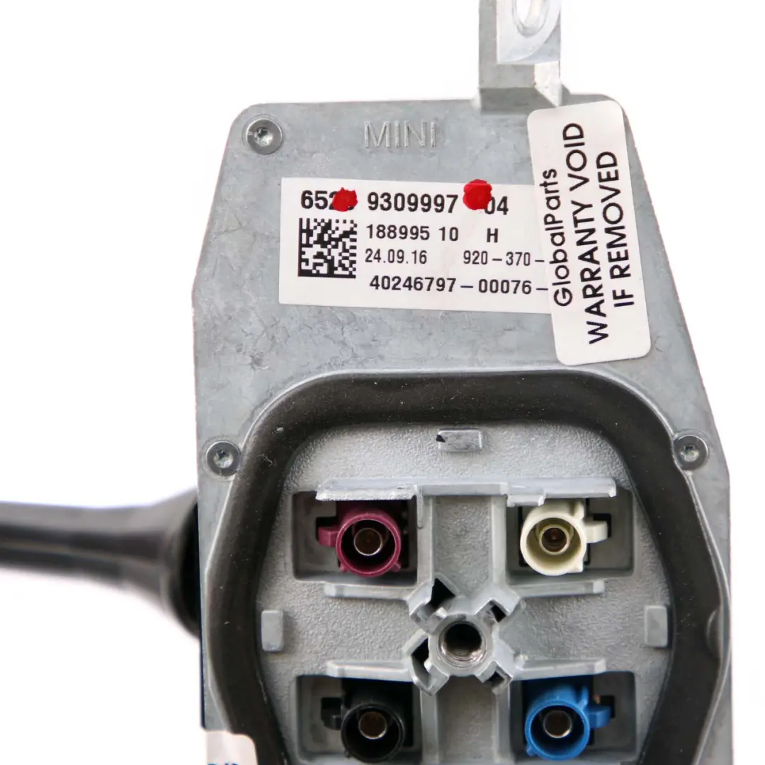 Aerial Base Antenna Rod Unit AM / FM / TEL / GPS / DAB-L to Mini F57 Cabrio with Part number 9309997 Mini F57 Cabrio Aerial Base Antenna Rod Unit AM / FM / TEL / GPS / DAB-L - SKU 9309997 - Part number 9309997