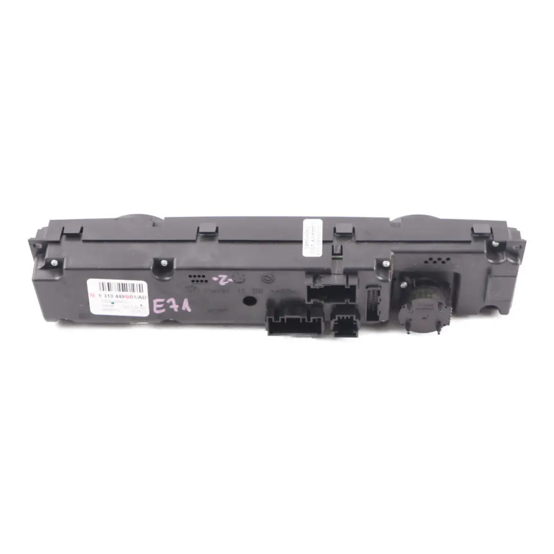  Climate Control Panel BMW X5 E70 X6 E71 A/C High Automatic Heated Seats - SKU 9310449 - Part number 9310449