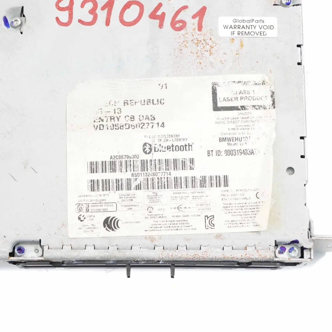  Autoradio Lecteur Bluetooth BMW F20 F21 F22 F30 F31 CD - SKU 9310461 - Numéro de pièce 9310461