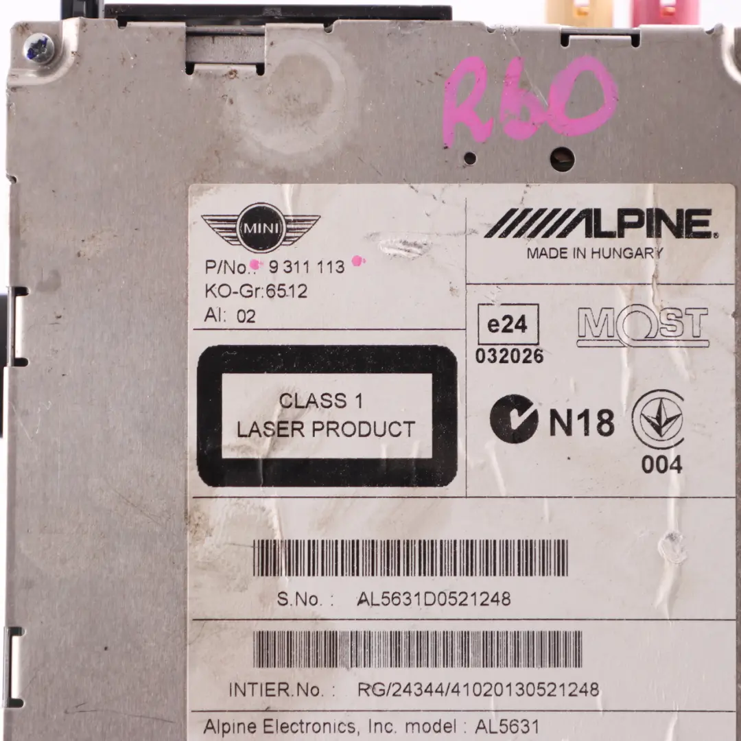 Navegacion Unidad Principal R56 LCI R60 R61 CHAMP Sat Nav DAB 9286640 para Mini con número de pieza 9311113 Mini Navegacion Unidad Principal R56 LCI R60 R61 CHAMP Sat Nav DAB 9286640 - SKU 9311113 - Número de pieza 9311113