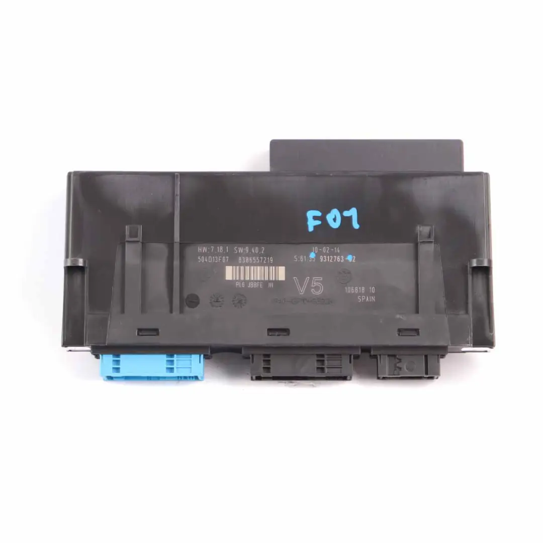 Body Control Module BMW F01 ECU Junction Box PL6 JBBFE III V5 to with Part number 9312763 Body Control Module BMW F01 ECU Junction Box PL6 JBBFE III V5 - SKU 9312763 - Part number 9312763