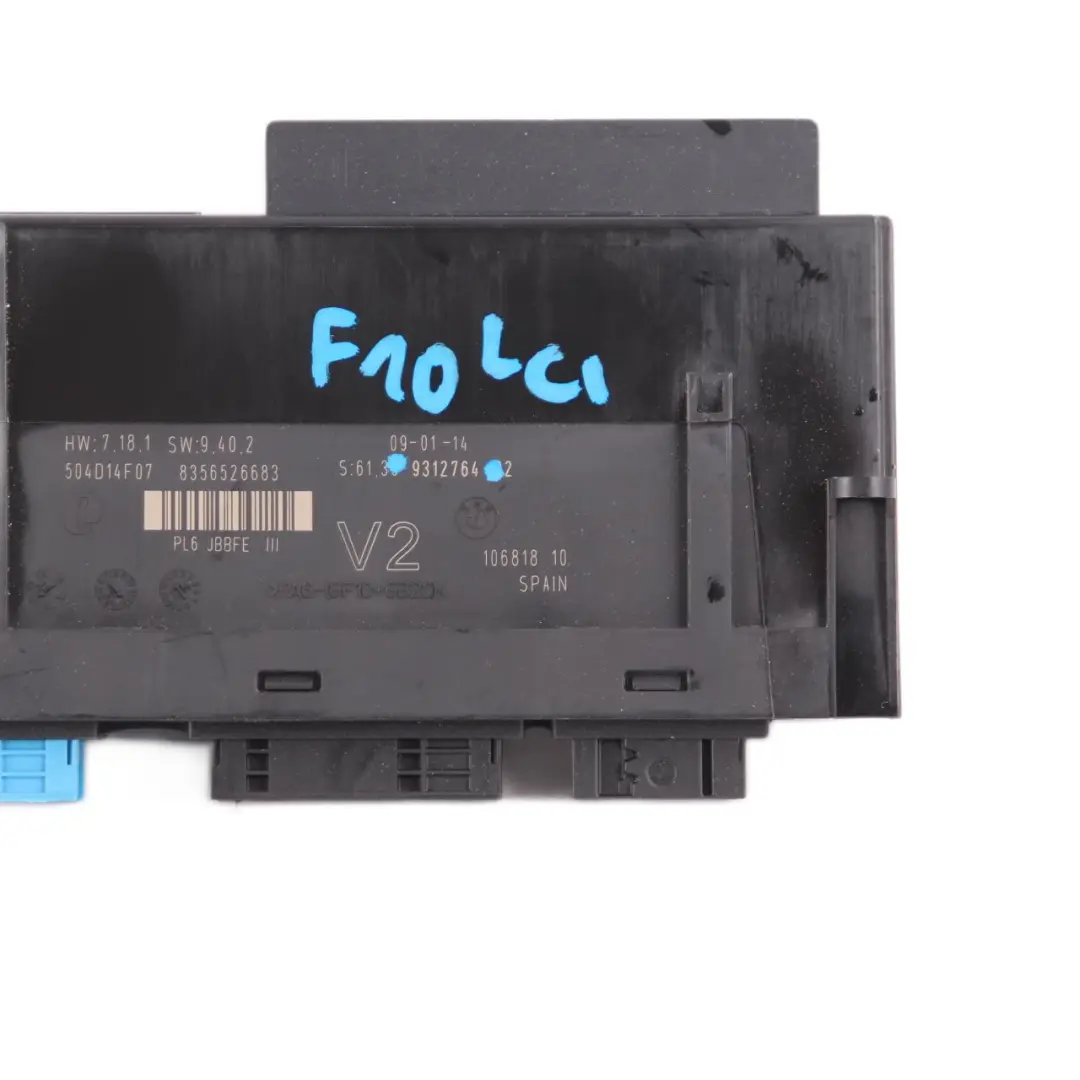 Module contrôle carrosserie BMW F10 LCI ECU jonction PL6 JBBFE III V2 pour à propos du numéro de pièce 9312764 Module contrôle carrosserie BMW F10 LCI ECU jonction PL6 JBBFE III V2 - SKU 9312764 - Numéro de pièce 9312764