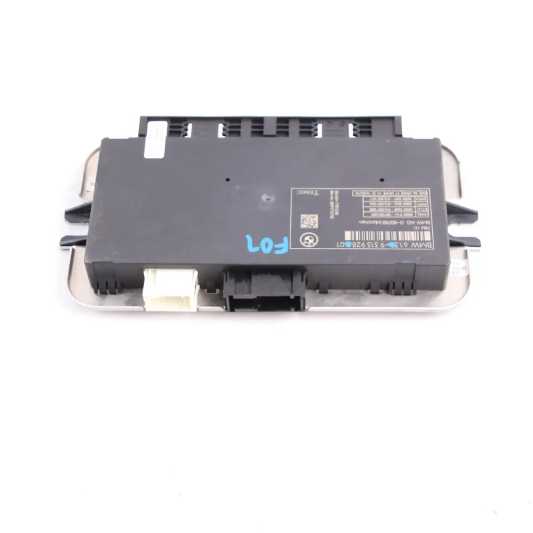 Light Module BMW F01 Control Footwell Lightning ECU Unit FRM3 to with Part number 9313928 Light Module BMW F01 Control Footwell Lightning ECU Unit FRM3 - SKU 9313928 - Part number 9313928