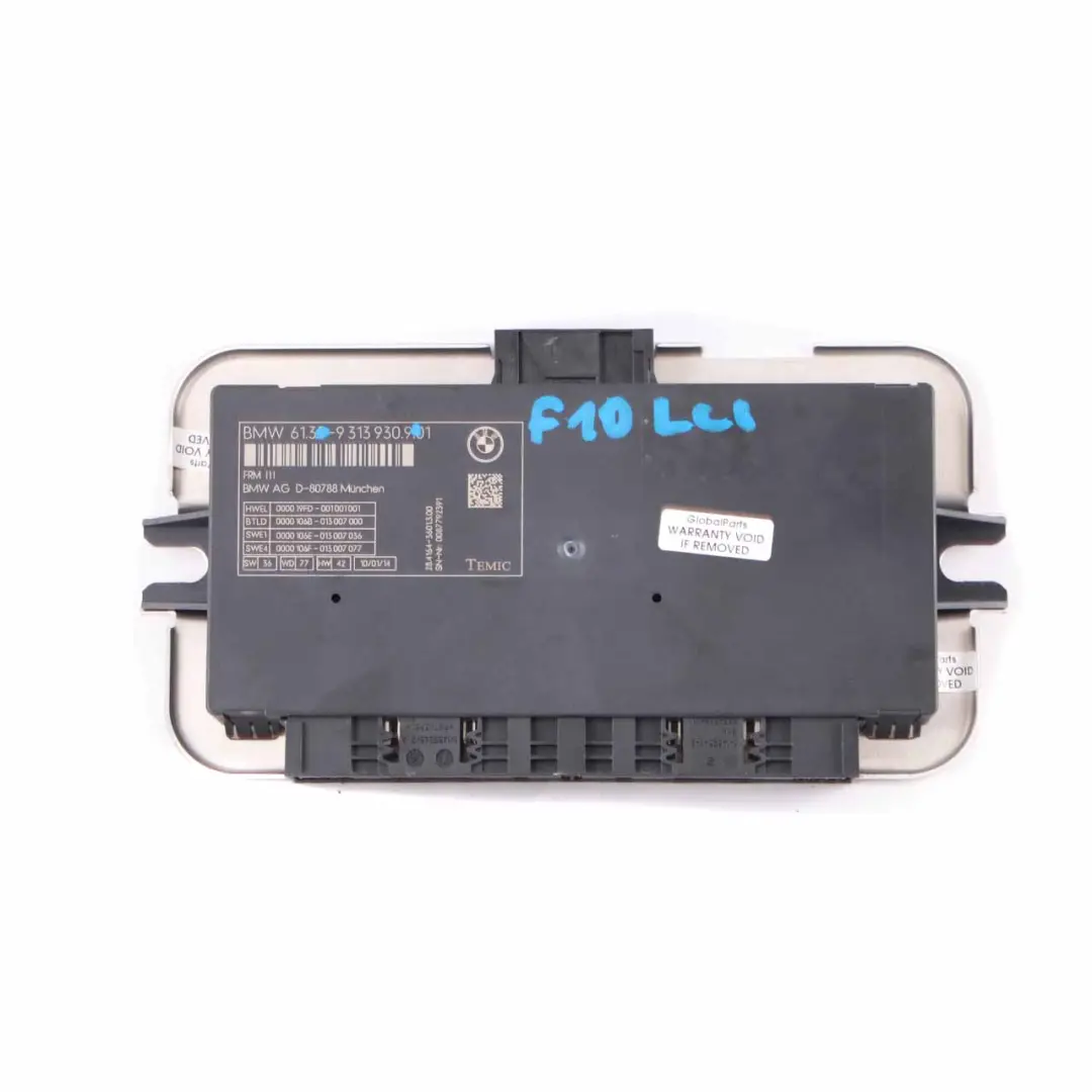  Light Module BMW F10 LCI Control Footwell Lightning ECU Unit FRM3 - SKU 9313930 - Part number 9313930