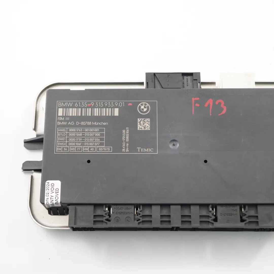 Moduł Sterownik Świateł Przestrzeni Na Nogi FRM3 BMW F13 - SKU 9313933 - Numer Części 9313933