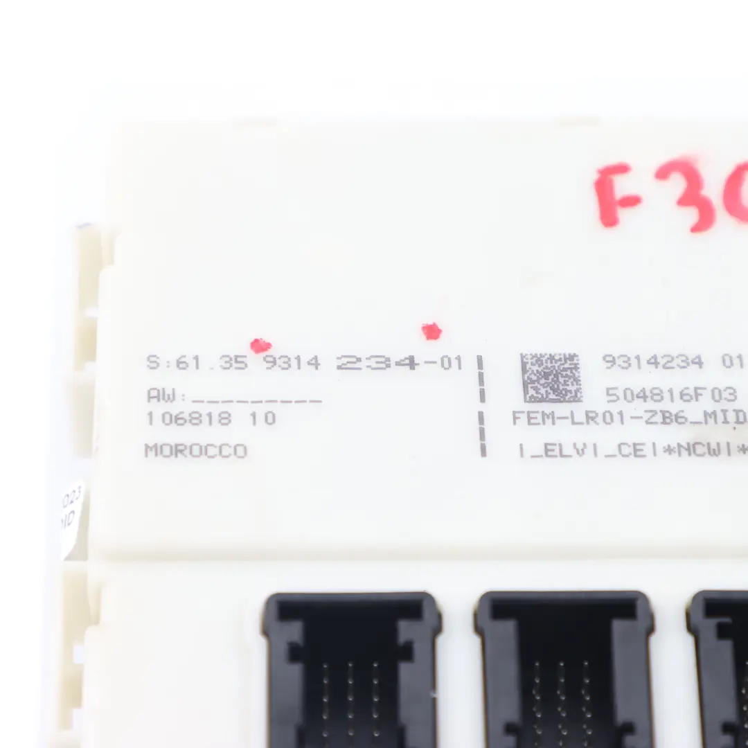 BMW F20 F21 F22 F30 F31 Unidad Módulo Control Carrocería FEM ECU LR01 - SKU 9314234 - Número de pieza 9314234