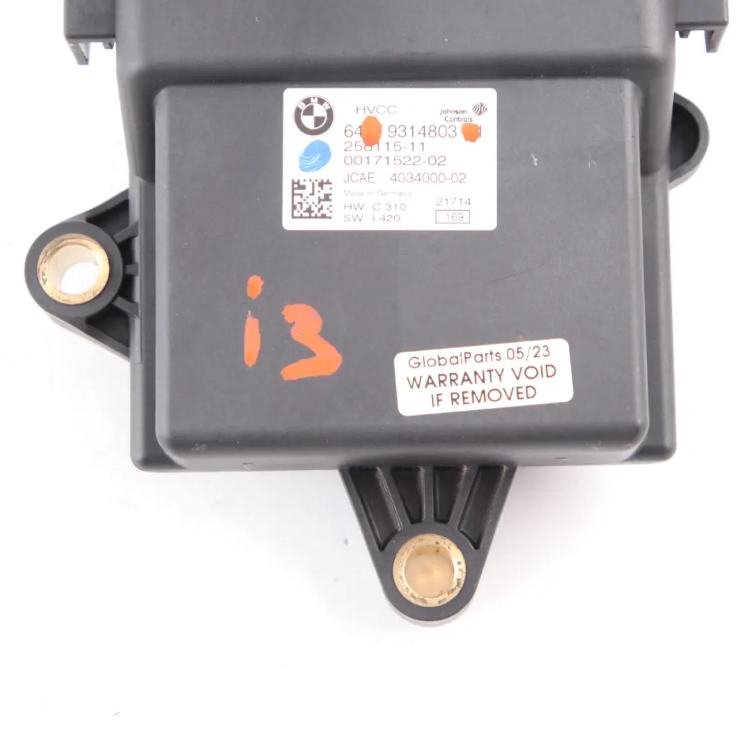 Heat Pump Module Control Unit to BMW i3 I01 Hybrid Electric with Part number 9314803 BMW i3 I01 Hybrid Electric Heat Pump Module Control Unit - SKU 9314803 - Part number 9314803