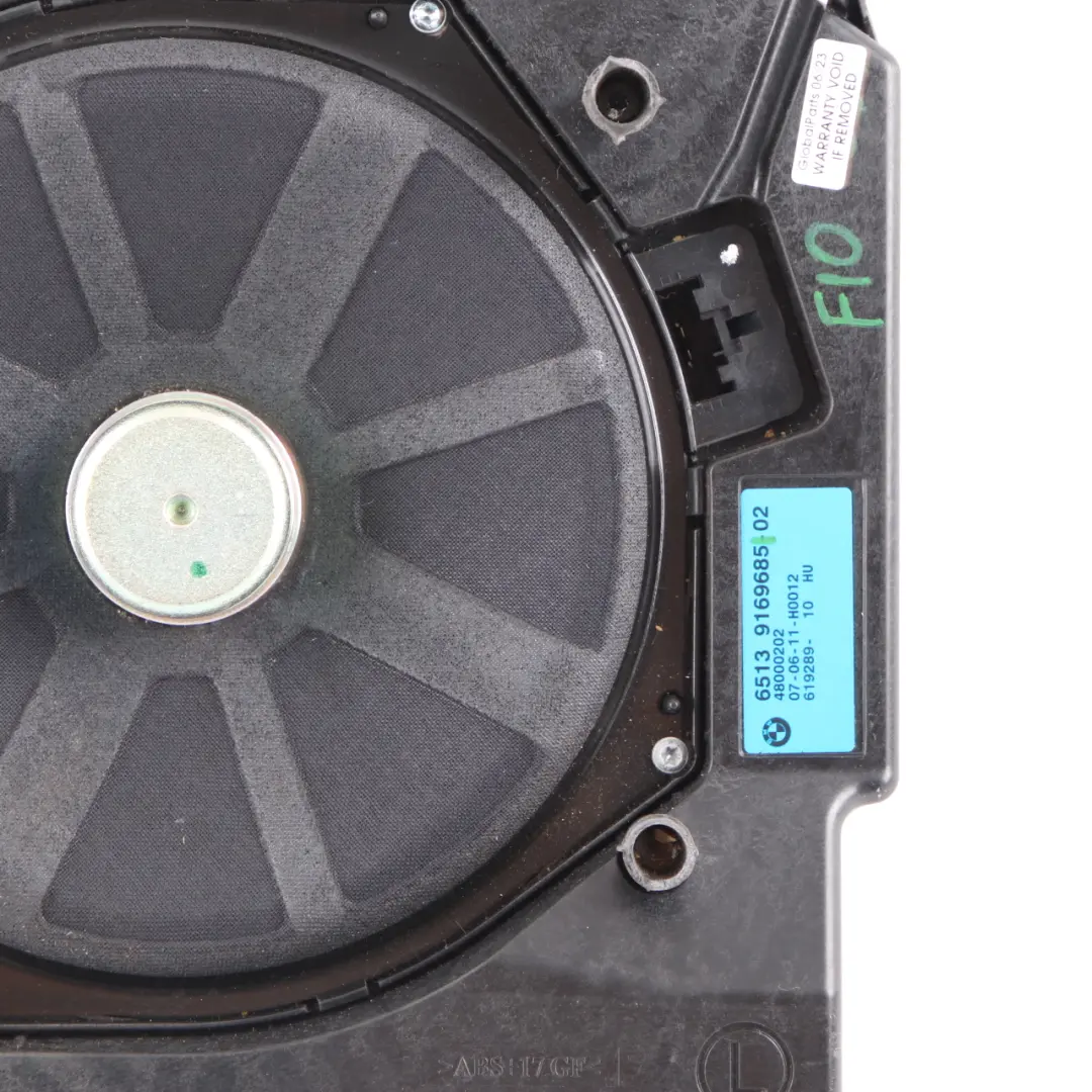 Altavoz Central Izquierdo Subwoofer Altavoz de graves 9169685 BMW F10 F11 - SKU 9315645 - Número de pieza 9315645