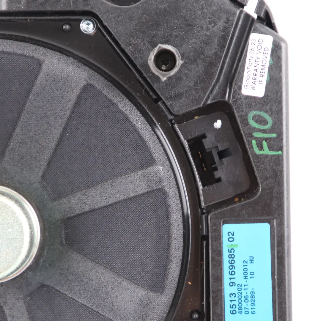 Altavoz Central Izquierdo Subwoofer Altavoz de graves 9169685 BMW F10 F11 - SKU 9315645 - Número de pieza 9315645