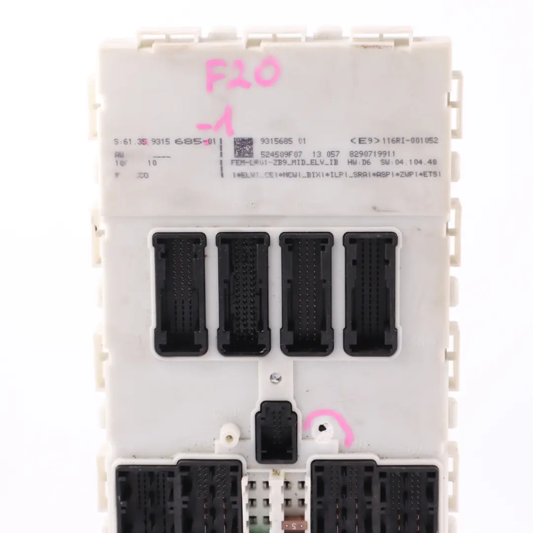 Module Body Control Unit FEM to BMW 1 2 3 4 F20 F21 F22 F30 F31 F32 F36 with Part number 9315685 BMW 1 2 3 4 F20 F21 F22 F30 F31 F32 F36 Module Body Control Unit FEM - SKU 9315685-1 - Part number 9315685