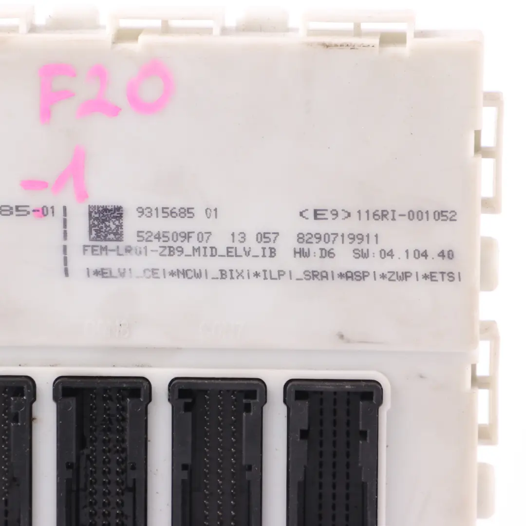 Module Body Control Unit FEM to BMW 1 2 3 4 F20 F21 F22 F30 F31 F32 F36 with Part number 9315685 BMW 1 2 3 4 F20 F21 F22 F30 F31 F32 F36 Module Body Control Unit FEM - SKU 9315685-1 - Part number 9315685