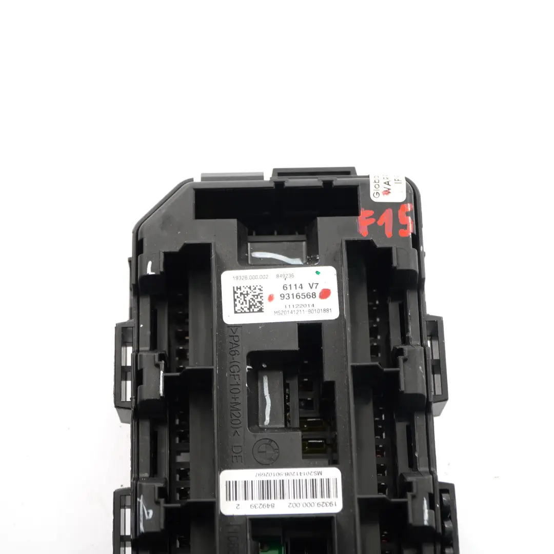  Scatola fusibili BMW X5 F15 X6 F16 Modulo relè anteriore controllo - SKU 9316568 - Numero di parte 9316568