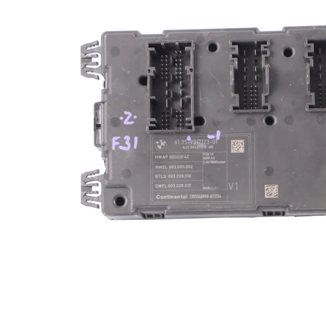 BMW F20 F21 F30 F31 REM Rear Electronic Module Fuse Box Control Unit V 1 - SKU 9317173-1 - Part number 9317173