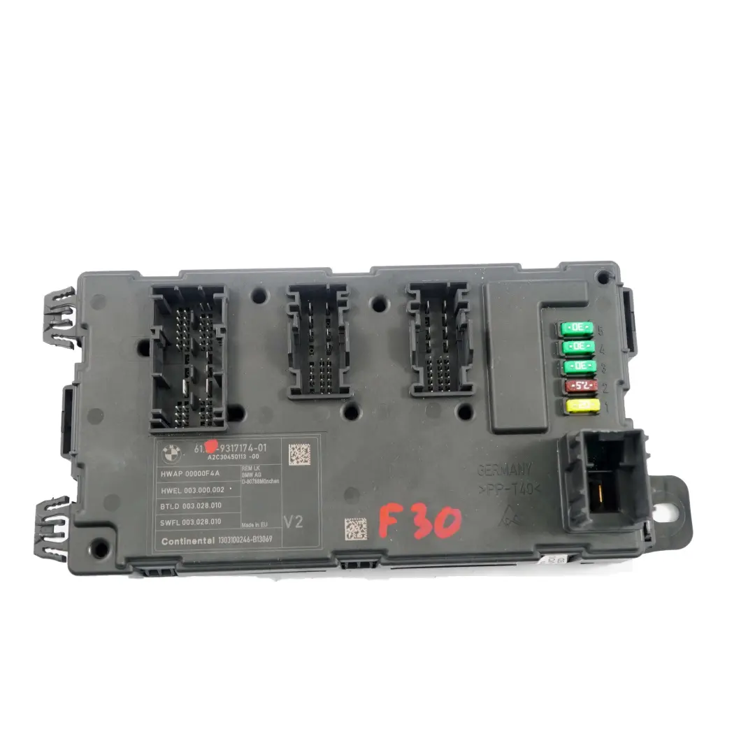 BMW 3 Series F30 REM Rear Electronic Module Fuse Box Control Unit V2 - SKU 9317174 - Part number 9317174