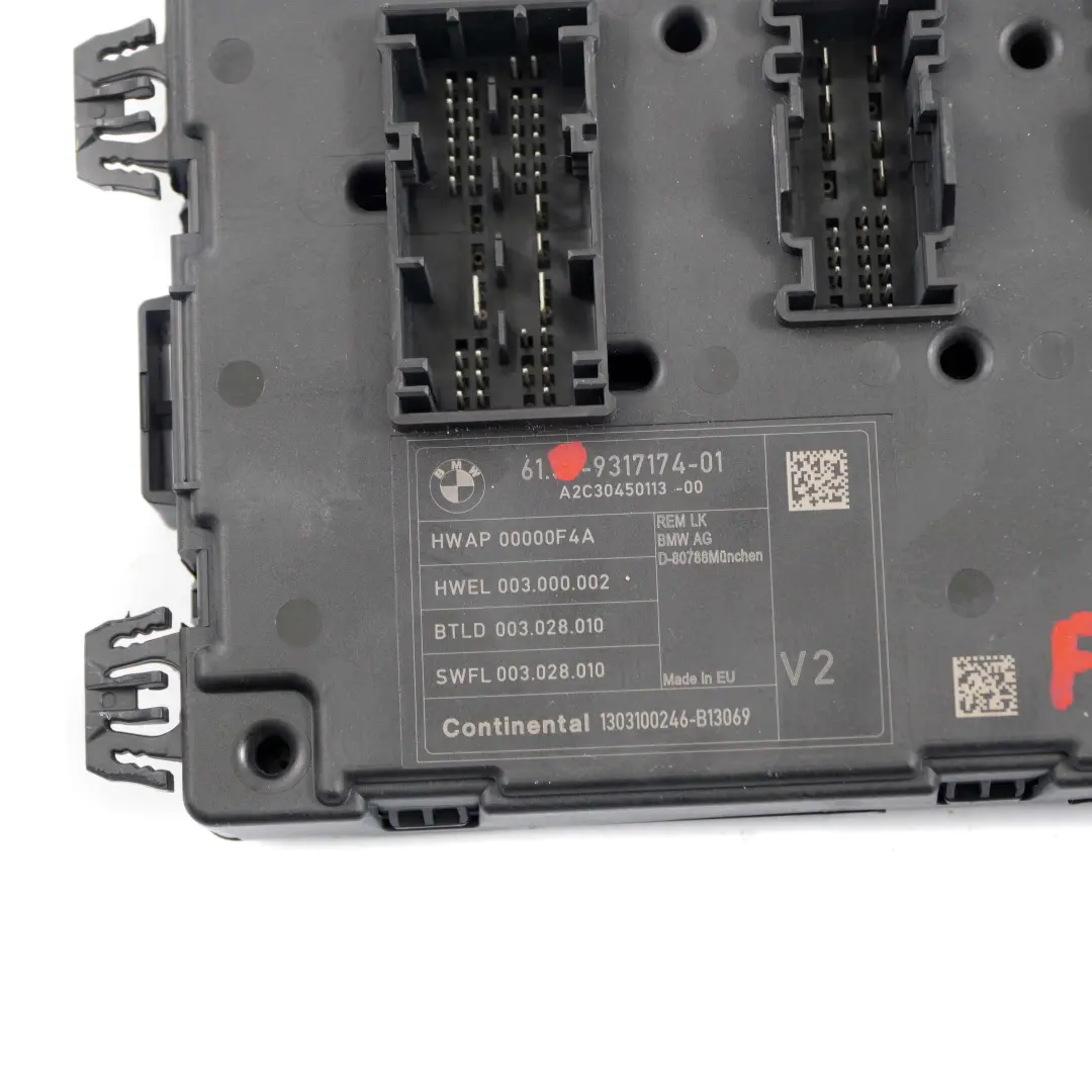 BMW 3 Series F30 REM Rear Electronic Module Fuse Box Control Unit V2 - SKU 9317174 - Part number 9317174
