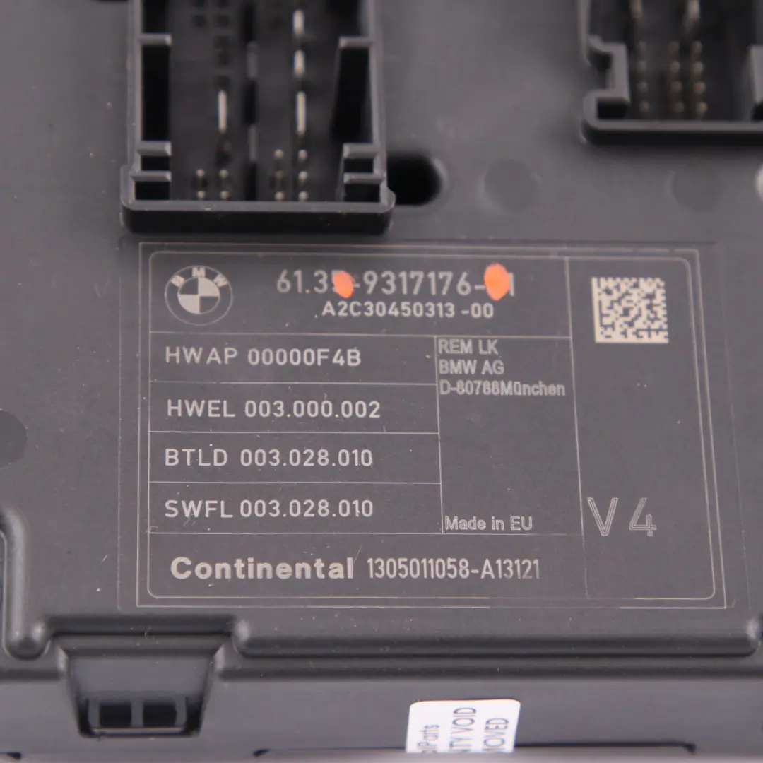 BMW F20 F30 Moduł Sterownik Skrzynka Bezpieczników REM - SKU 9317176 - Numer Części 9317176