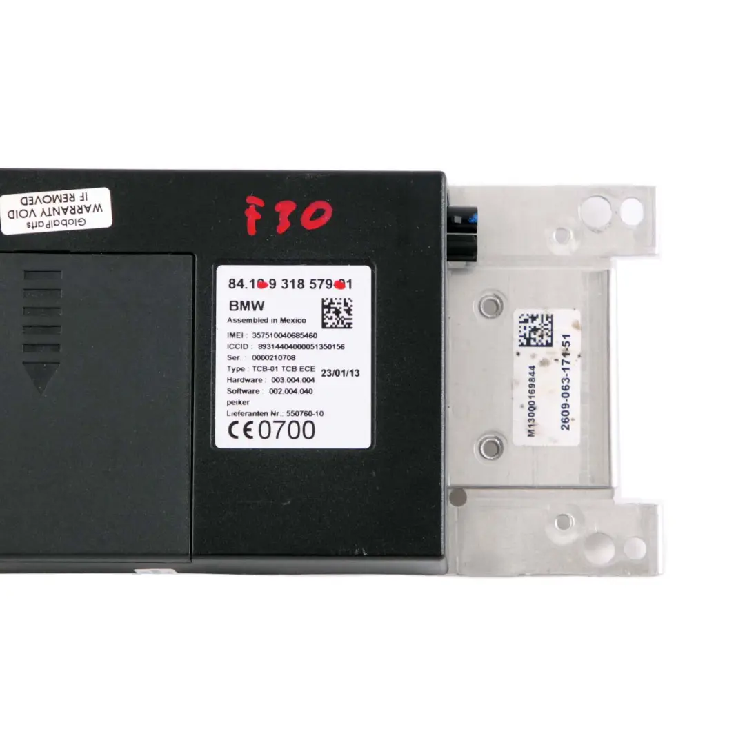 BMW F20 F21 F30 F31 Bluetooth Teleservices GPS Telematics Module - SKU 9318579 - Part number 9318579