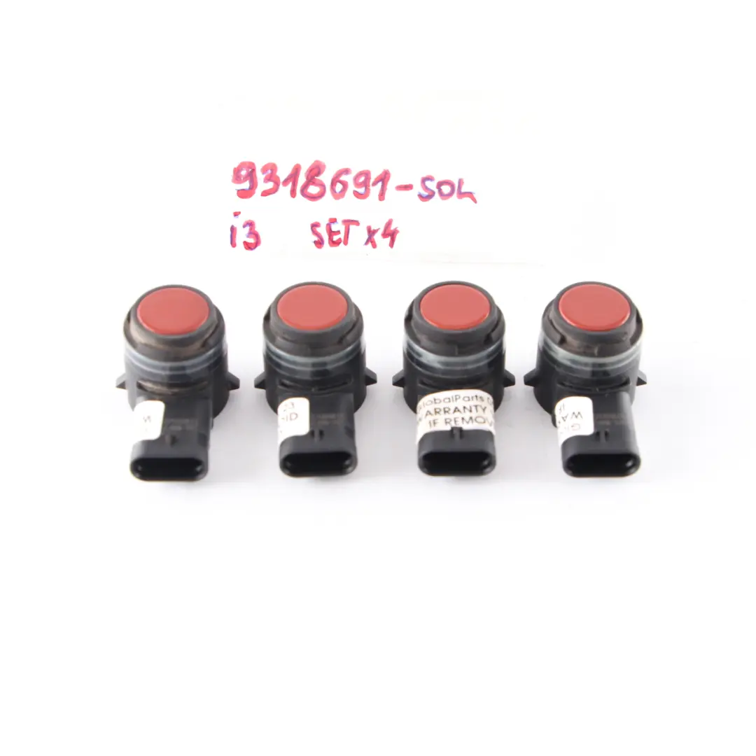 PDC Sensor Front Bumper Ultrasonic Solar Orange - B78 Set 9283200 to BMW i3 I01 with Part number 9318691 BMW i3 I01 PDC Sensor Front Bumper Ultrasonic Solar Orange - B78 Set 9283200 - SKU 9318691-SOL - Part number 9318691