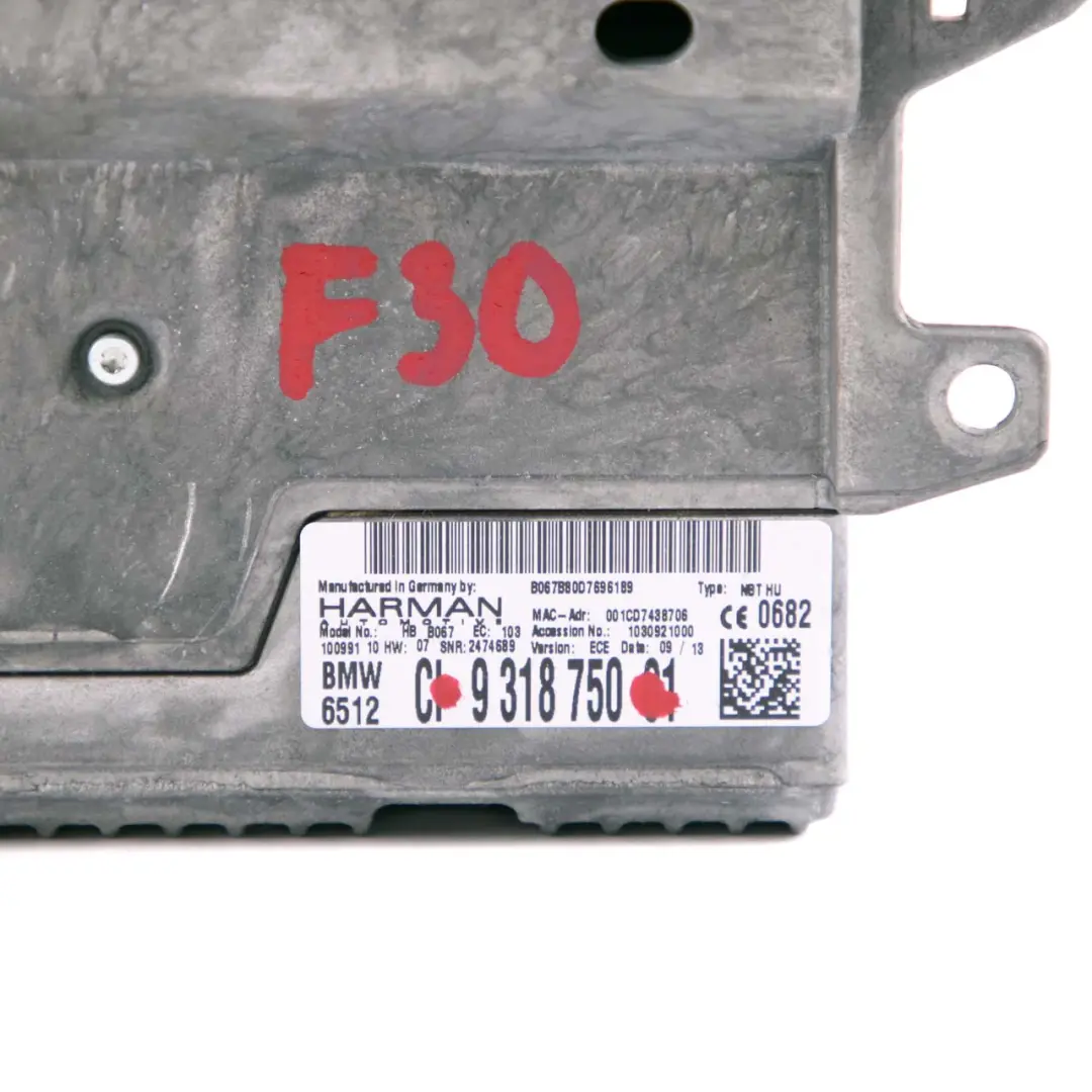  Head Unit BMW F10 F20 F22 F30 F32 Navigation Sat Nav DAB High - SKU 9318750 - Part number 9318750