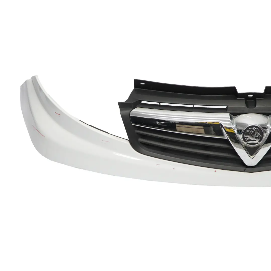Vauxhall Vivaro A Front Grille Upper Air Trim Panel Cover Glacier White - 474 - SKU 93188853-GLW - Part number 93188853