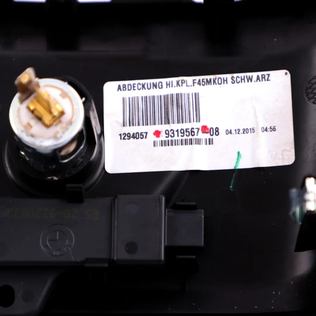 BMW F45 F46 Active Gran Tourer Covering Cover Rear Trim Centre Console - SKU 9319567 - Part number 9319567