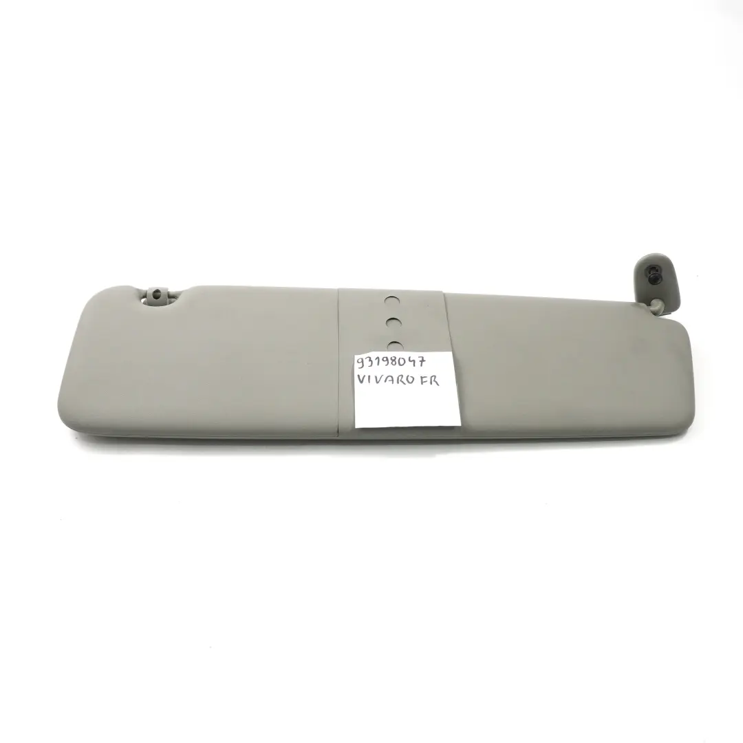  Sun Visor Renault Trafic 2 Vauxhall Vivaro A Cover Panel Right O/S Grey - SKU 93198047 - Part number 93198047