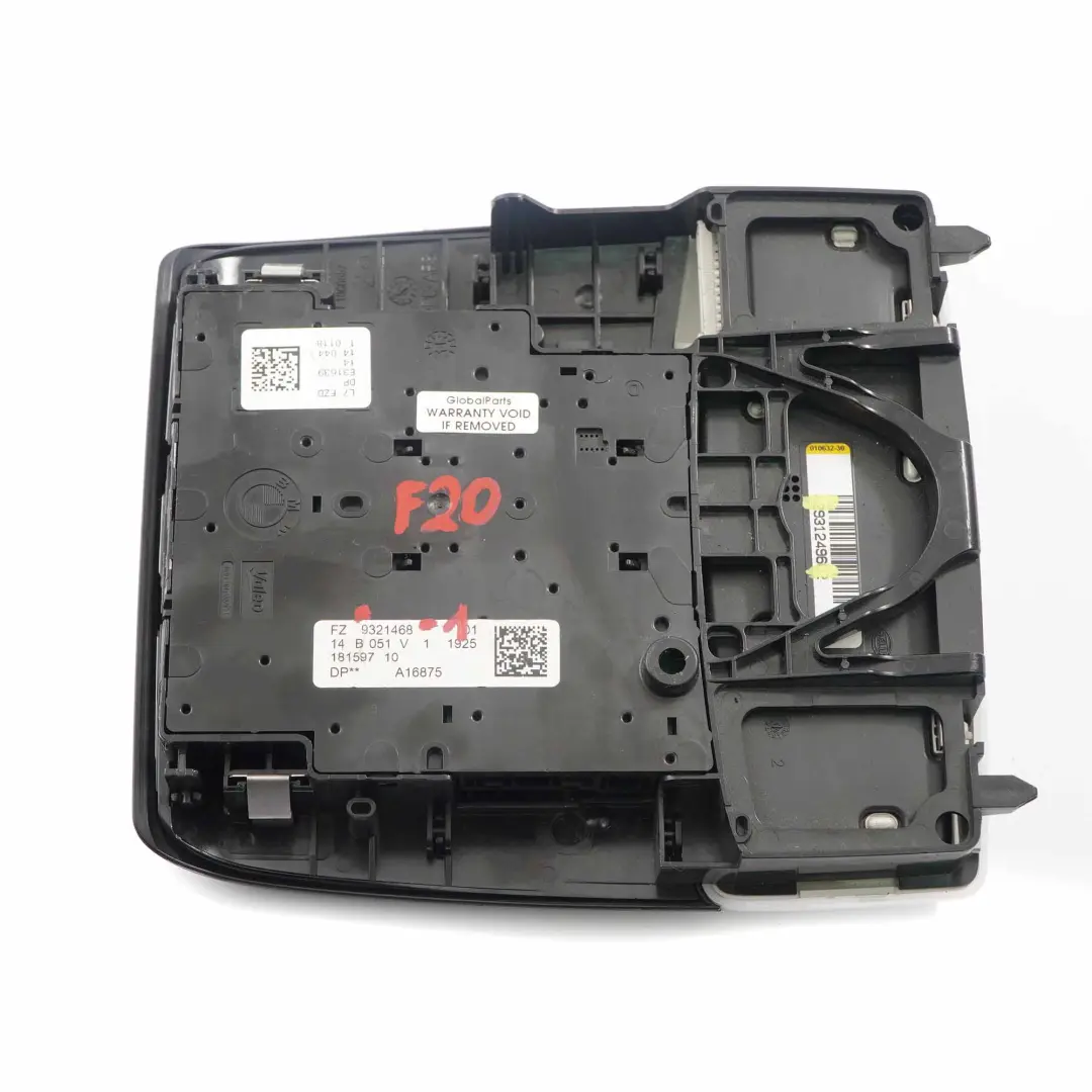 Interruttore Centrale Interno Tetto Grigio per BMW F20 F21 F30 con numero di parte 9321468 BMW F20 F21 F30 Interruttore Centrale Interno Tetto Grigio - SKU 9321468-1 - Numero di parte 9321468