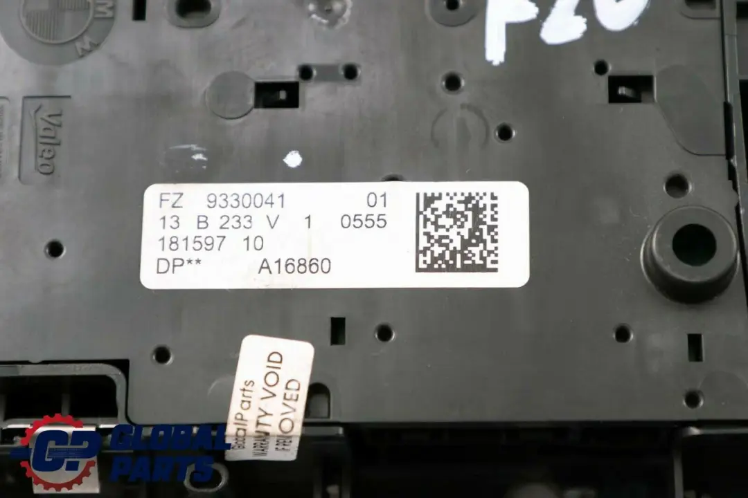 BMW 1 3 Series F20 F21 F30 Roof Interior Centre Function Switch Grey - SKU 9321468 - Part number 9321468