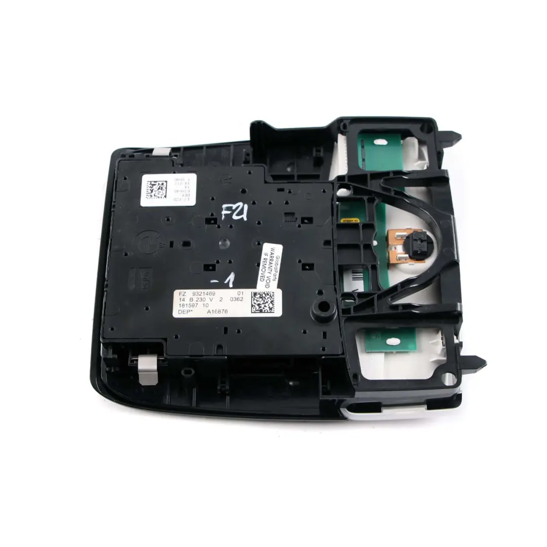 Dachlicht Steuerung Dachhimmel Schalter Modul Schwarz für BMW F20 F30 F31 mit Teilenummer 9321469 BMW F20 F30 F31 Dachlicht Steuerung Dachhimmel Schalter Modul Schwarz - SKU 9321469-1 - Teilenummer 9321469