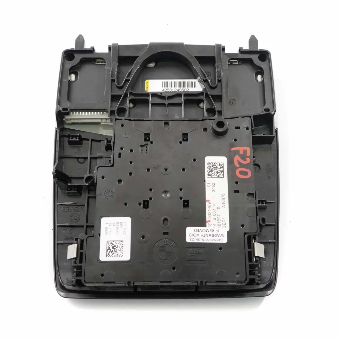  Roof Light BMW F20 F21 F30 F31 Switch Panel Control Headliner Unit Black - SKU 9321469-3 - Part number 9321469