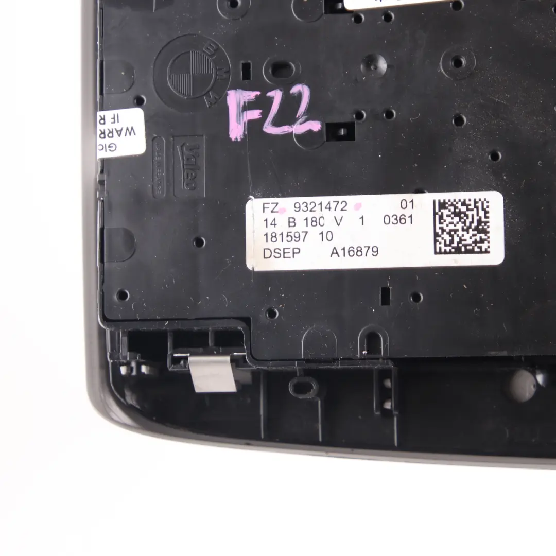 Techo Luz Interruptor Control Headliner Módulo Gris para BMW F20 F21 F30 F32 con número de pieza 9321472 BMW F20 F21 F30 F32 Techo Luz Interruptor Control Headliner Módulo Gris - SKU 9321472 - Número de pieza 9321472