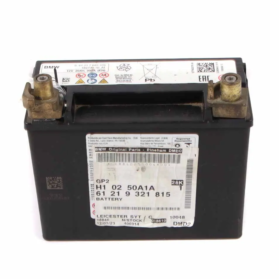 AGM-Battery i3 I01 Hybrid Electric 60Ah 94Ah 120Ah Original 20Ah to BMW with Part number 9321815 BMW AGM-Battery i3 I01 Hybrid Electric 60Ah 94Ah 120Ah Original 20Ah - SKU 9321815 - Part number 9321815